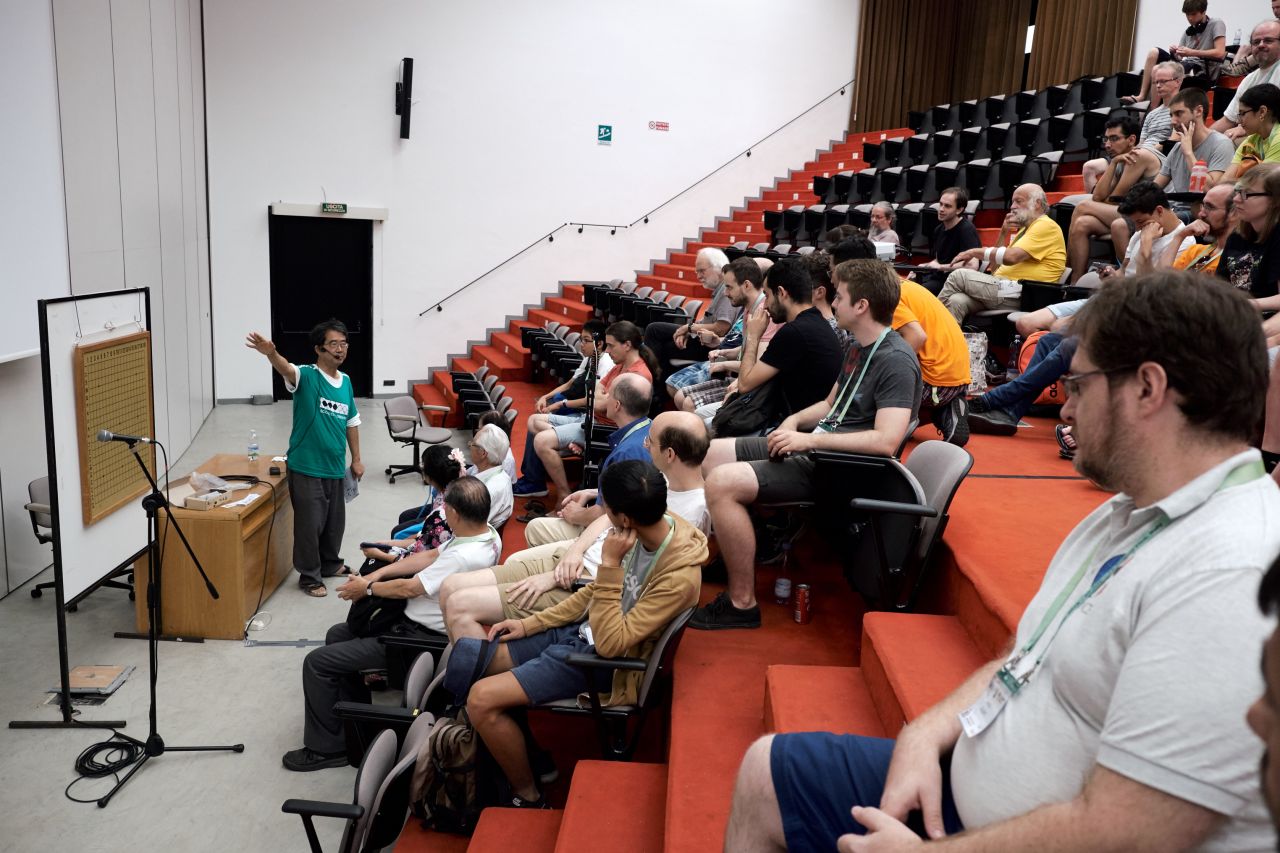 Hayashi Sensei holding a lecture